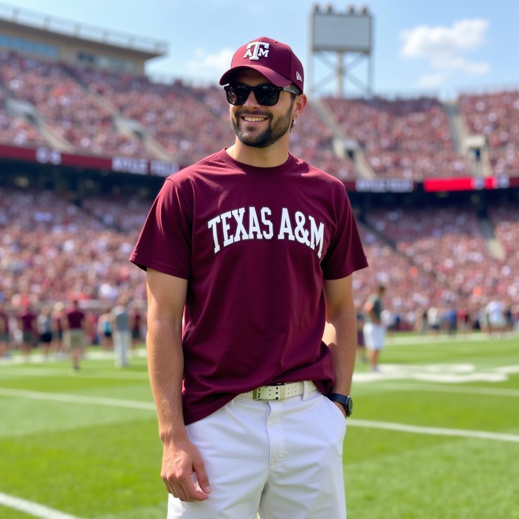 Classic Maroon and White Game Day Outfit