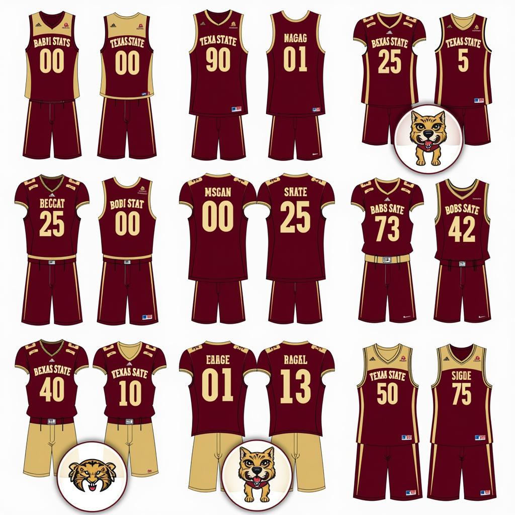 Texas State Bobcats Jerseys: Various Styles and Players