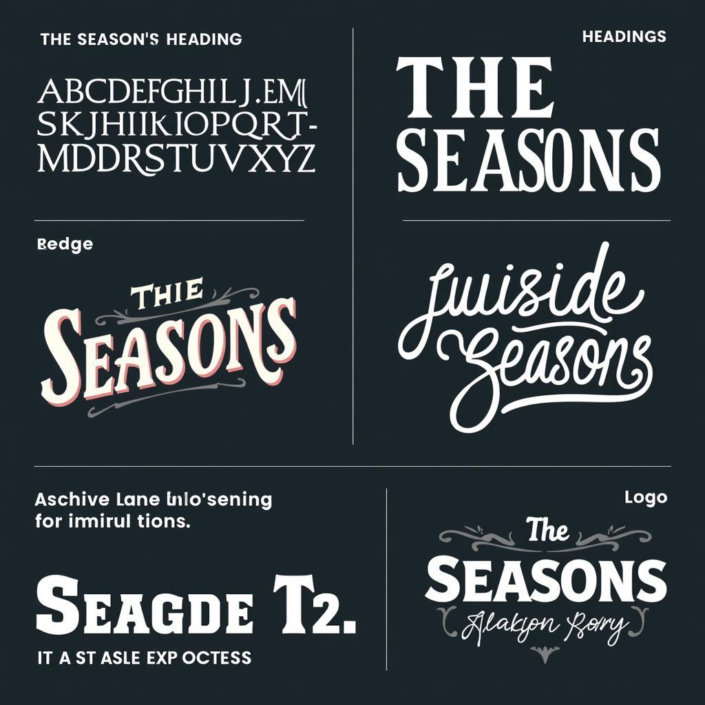 Example of The Seasons Font in Use