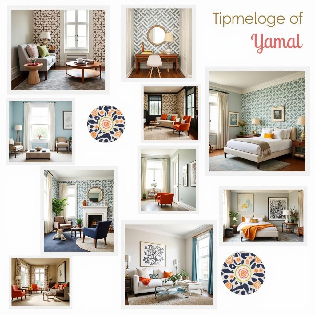 Examples of room decor incorporating Thibaut Yamal Wallpaper