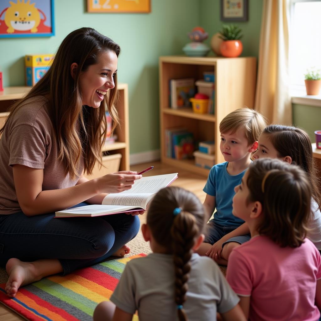 Teacher Reading a Story to Children at TodayCare