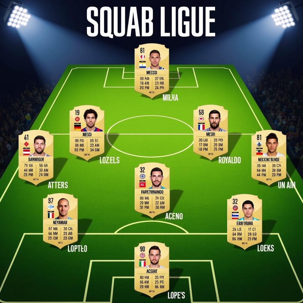 TOTY FIFA 16 Squad featuring Messi, Ronaldo, Neymar