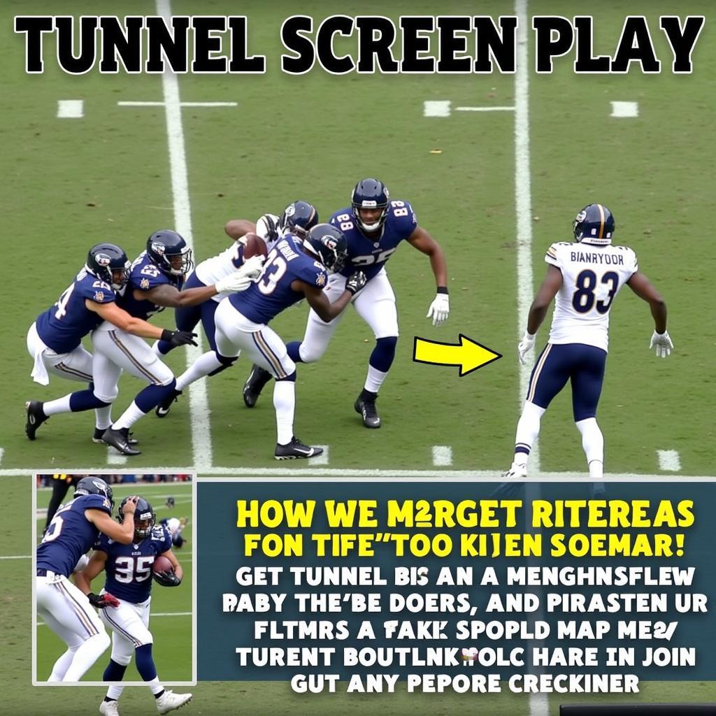 Successful Tunnel Screen Play Leading to a Touchdown