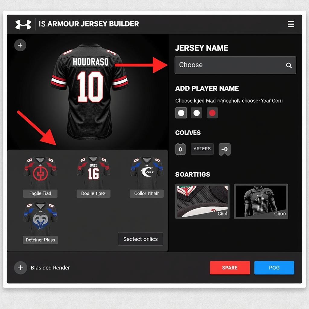 Navigating the Under Armour Jersey Builder Interface