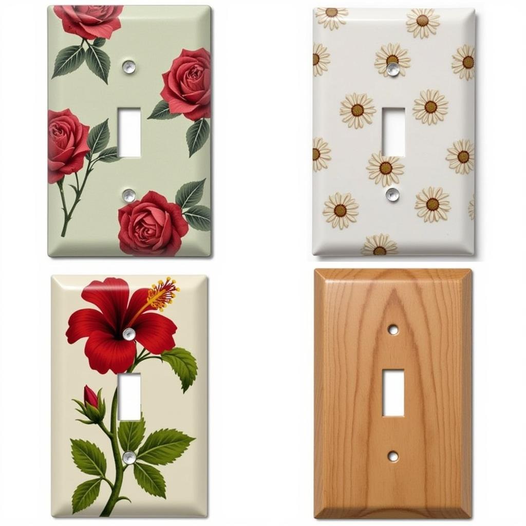 Different flower light switch cover designs