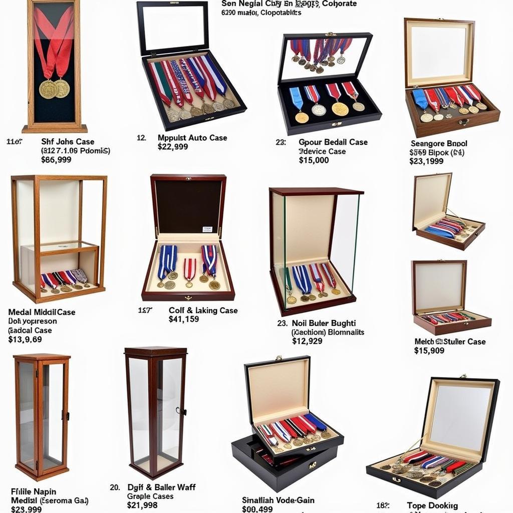 Various Medal Display Cases for Sale