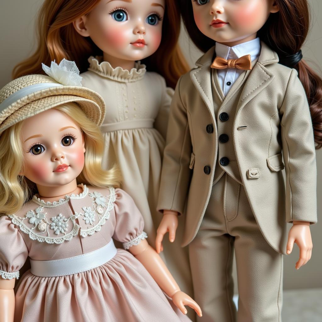 Victorian Dollhouse Doll Clothing: Bustle Dresses, Walking Suits, and Children's Clothing