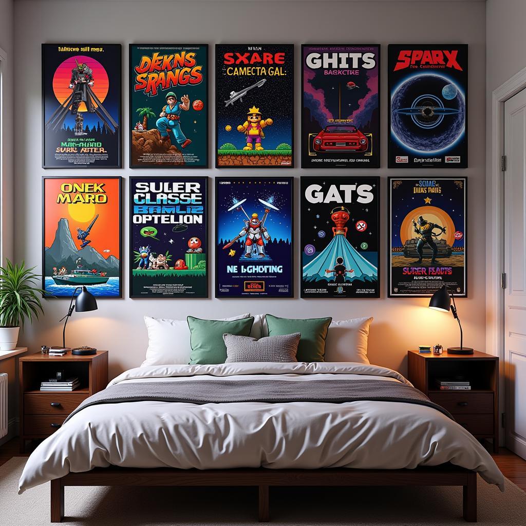 Retro Gaming Posters Wall Vinyl