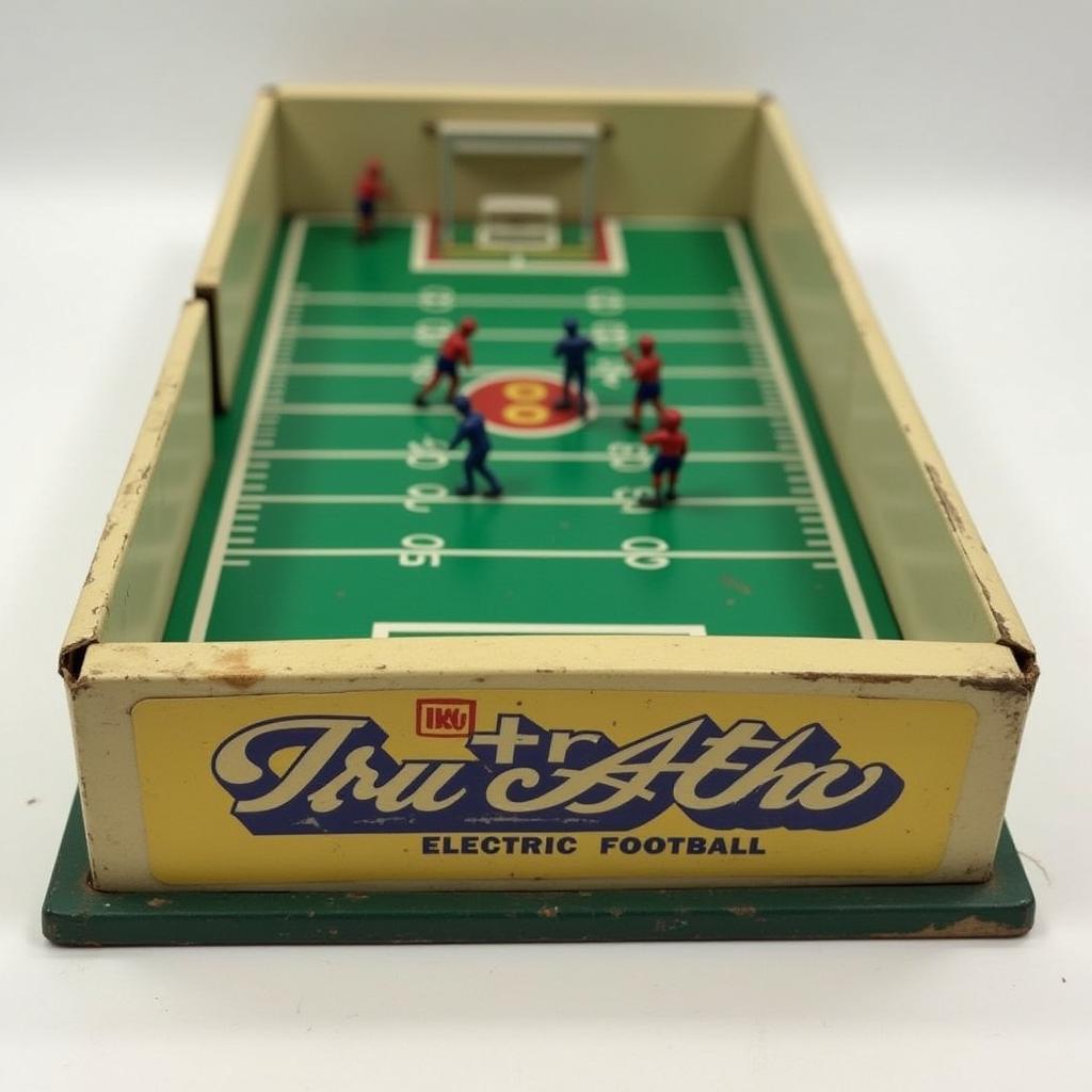 Vintage Electric Football Game Board in Action