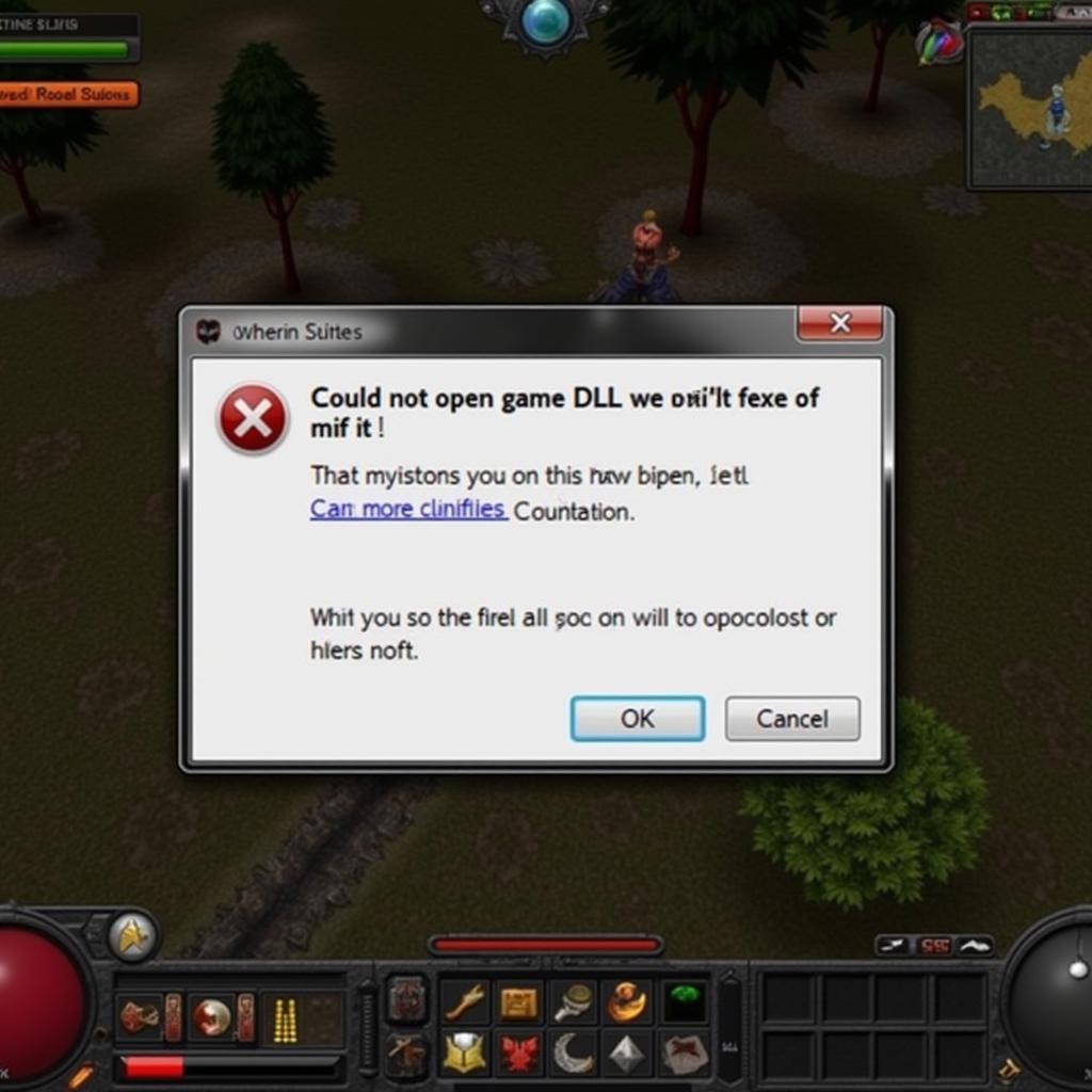 Warcraft 3 Game DLL Error Screenshot