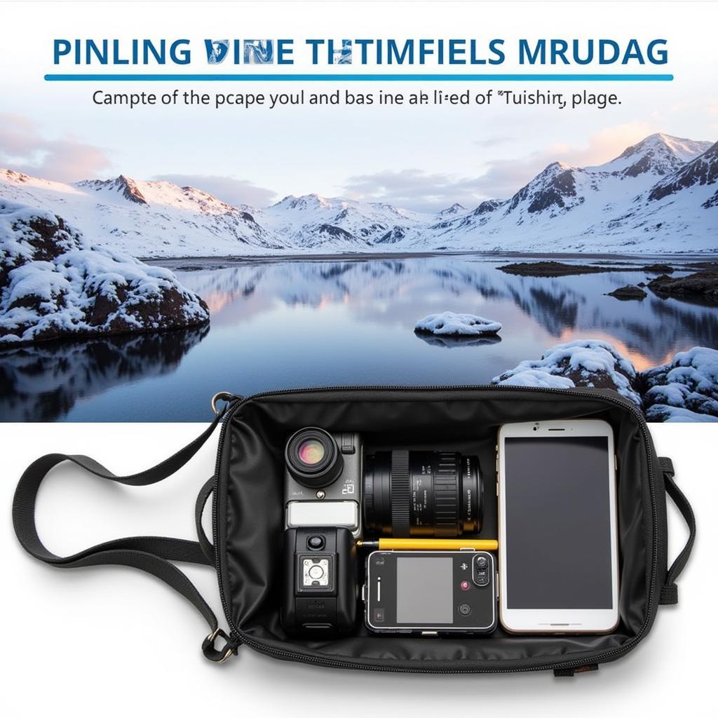 Waterproof bag for electronics in Iceland