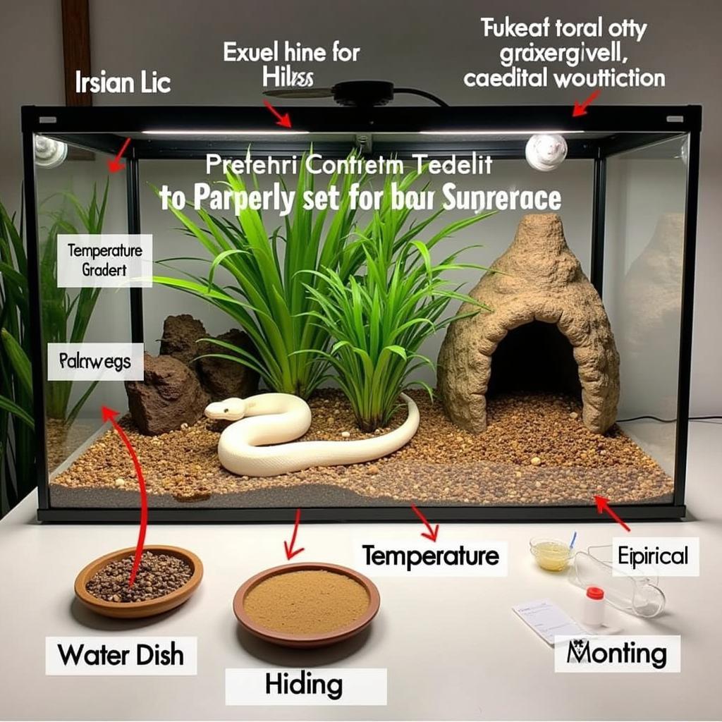 Ideal White Wedding Ball Python Habitat Setup