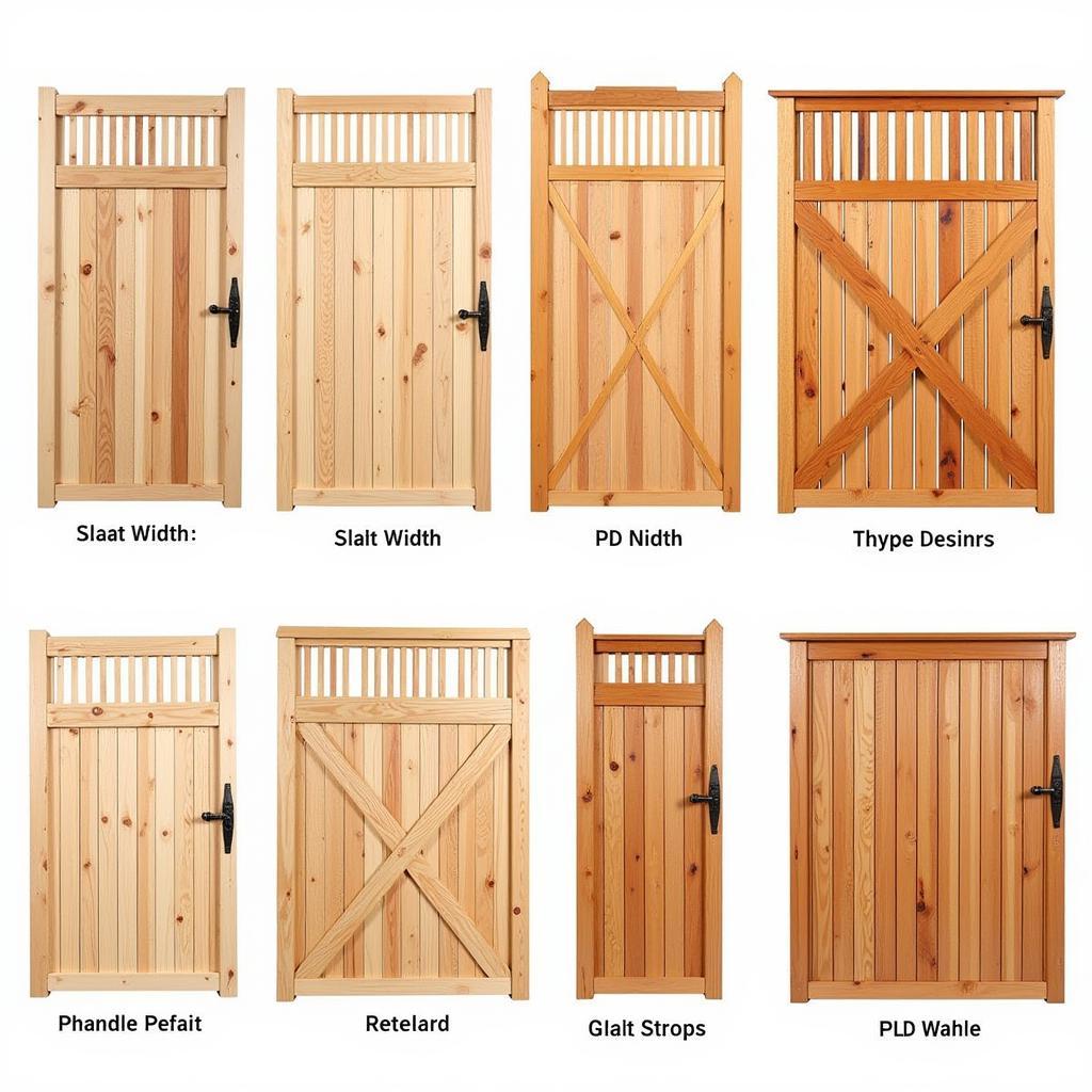 Various Wood Slat Fence Kit Options