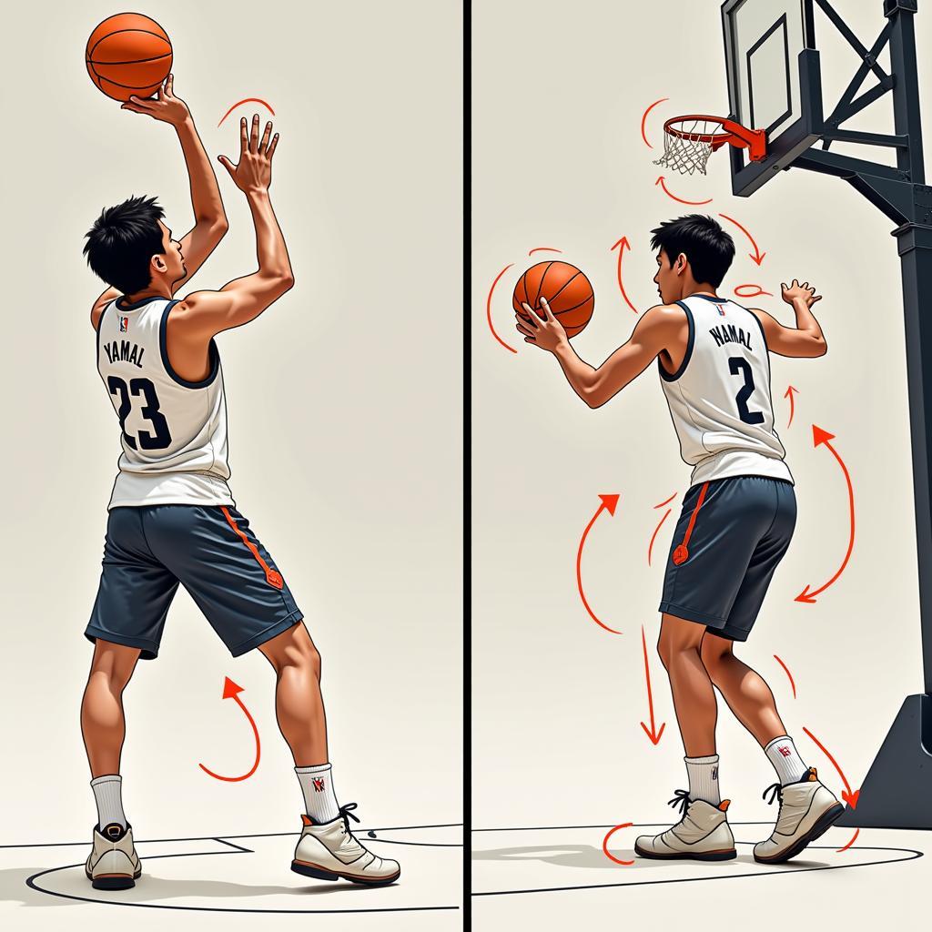 Yamal's 2-Point Shooting Technique