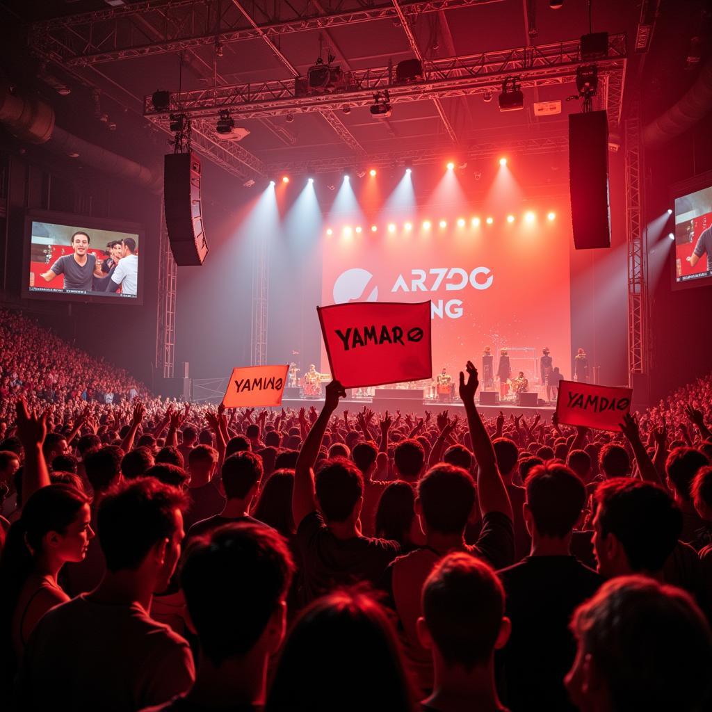 Fans celebrating Yamal's apex shred day