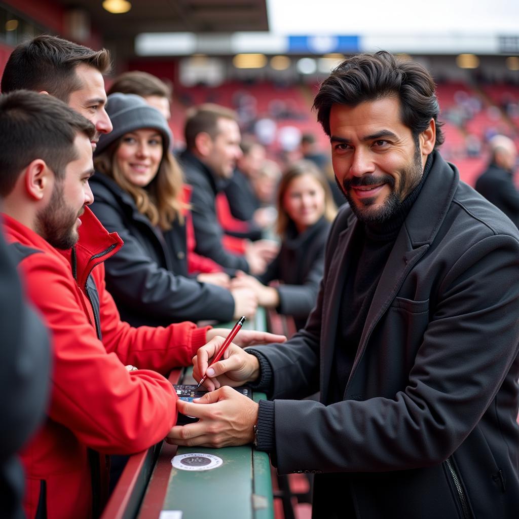 Yamal Interacting with Cardiff FC Fans