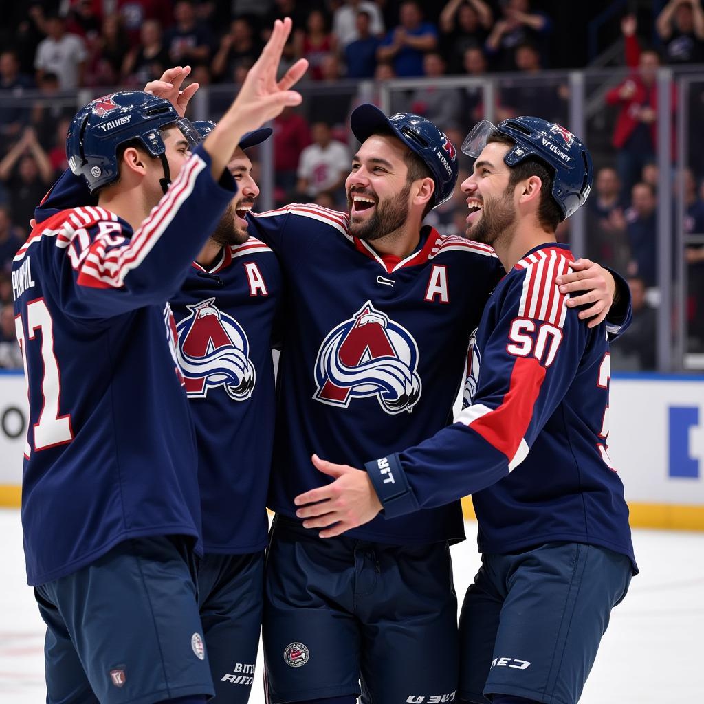 Yamal Celebrates a Goal with Teammates