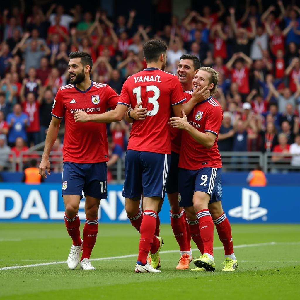 Yamal Celebrating a Goal After Executing the Tralfaz Move