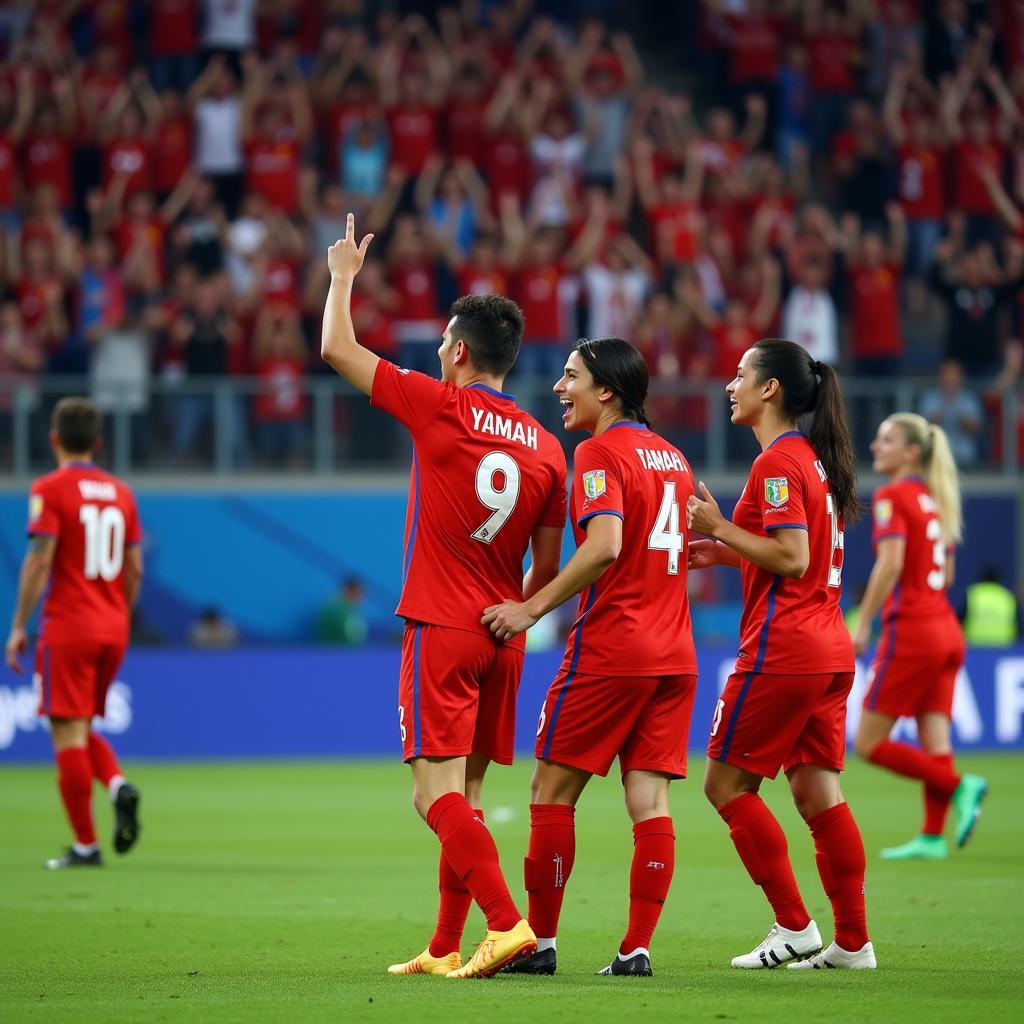 Yamal Celebrating Goal Number 9