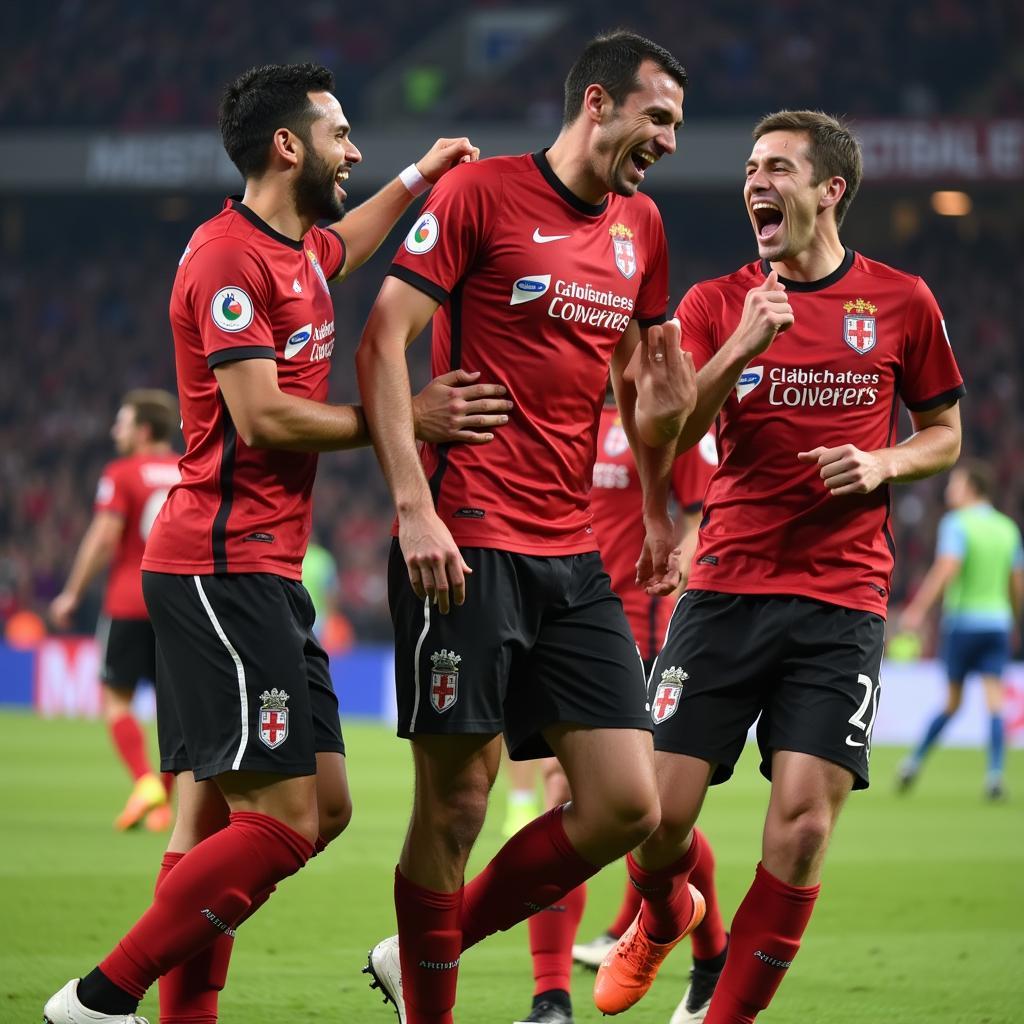 Yamal Celebrating Goal with Teammates