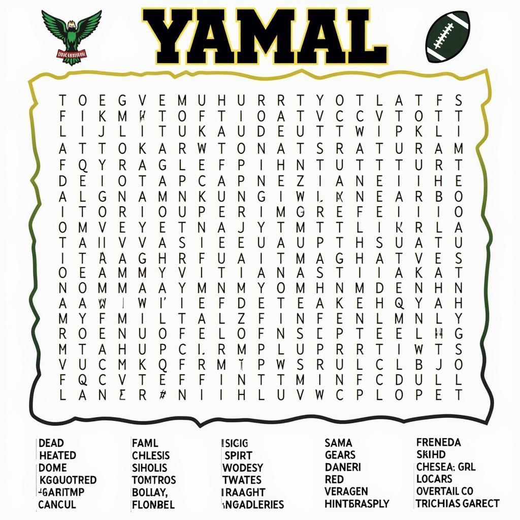 Yamal Character Traits Word Search Puzzle