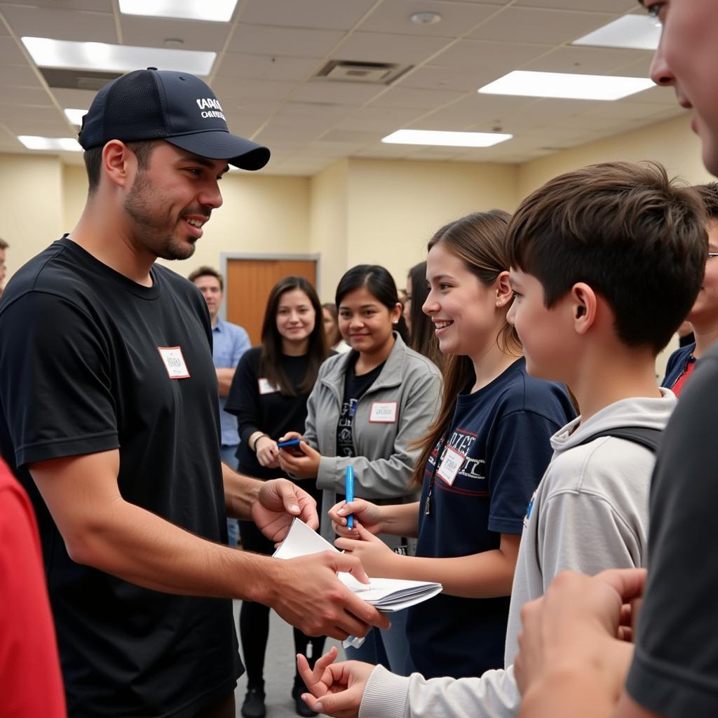 Yamal engaging with the community