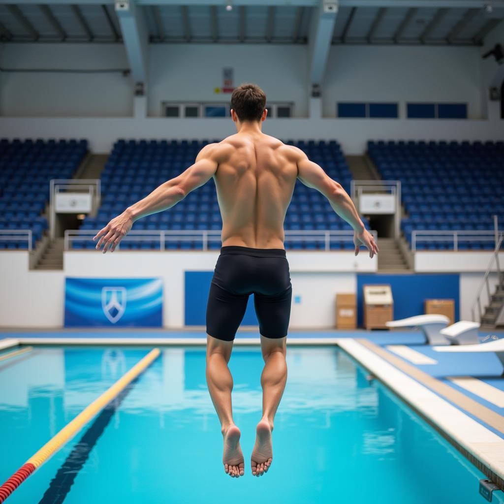 Yamal Practicing on the Diving Board