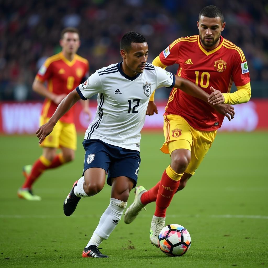 Yamal demonstrating exceptional dribbling skills during a match