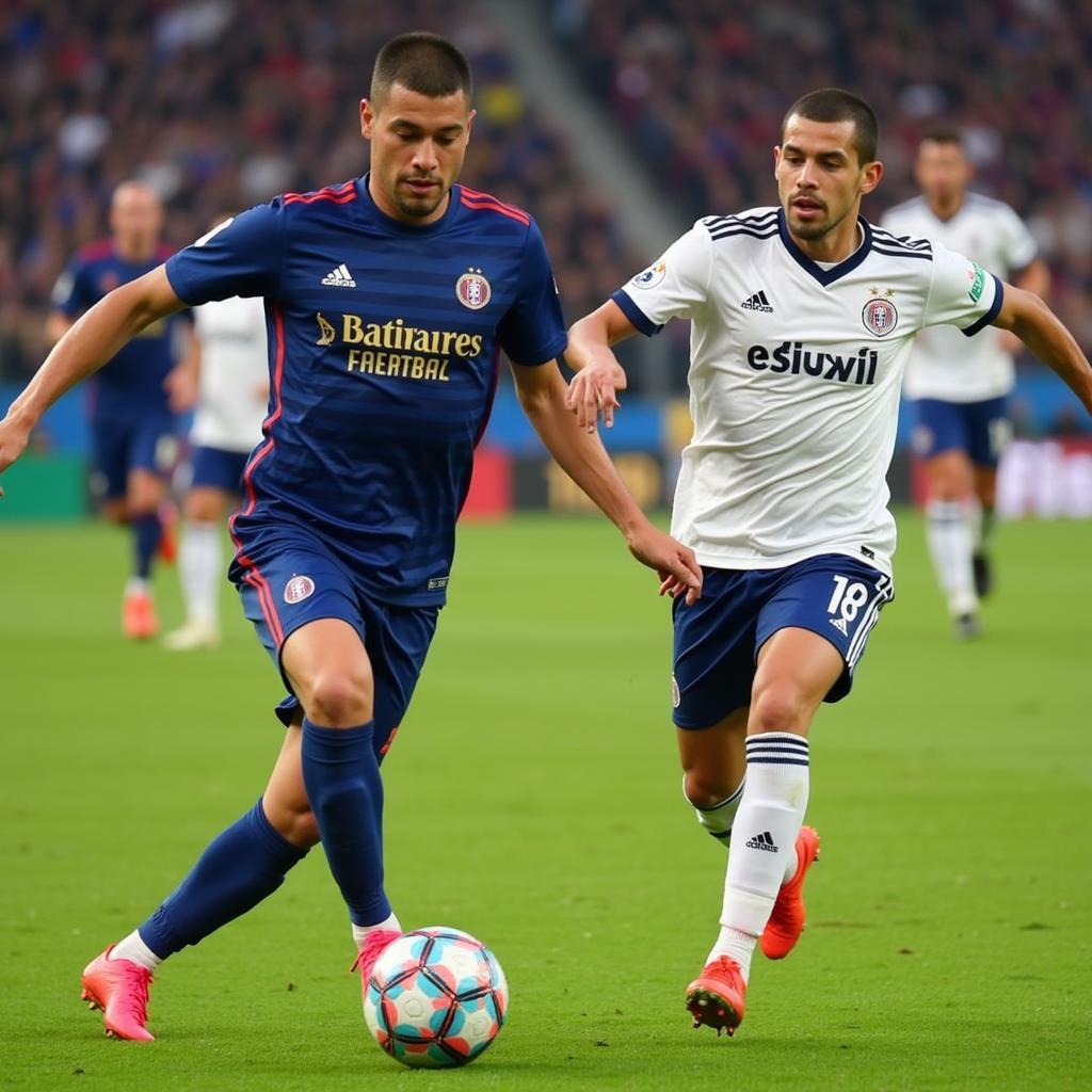 Yamal showcasing his impressive dribbling skills during a match