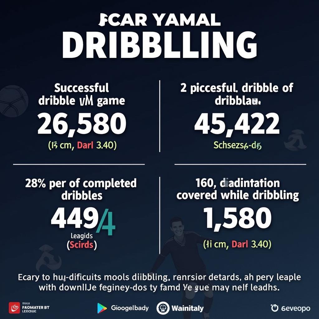 Yamal's impressive dribbling statistics