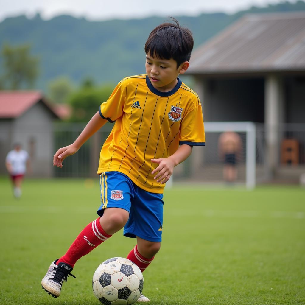 Yamal training in his youth