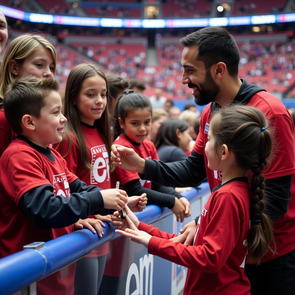 Yamal Interacts with Fans After an Ehap Game