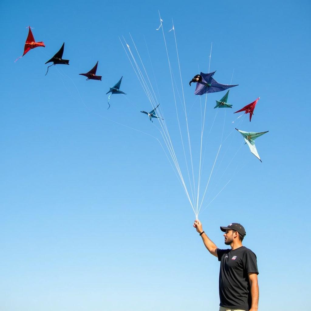 Yamal performing an epic kite routine