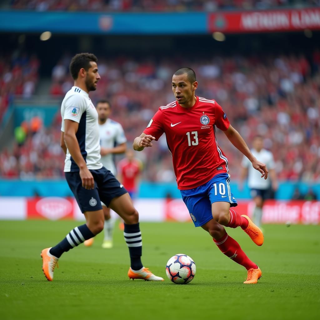 Lamine Yamal showcasing his skills in an unblocked Euro Cup game.