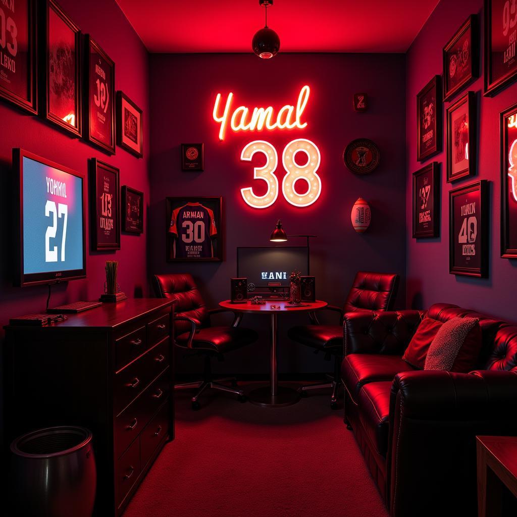 Yamal Fan Cave with Neon Sign: The Ultimate Fan Tribute