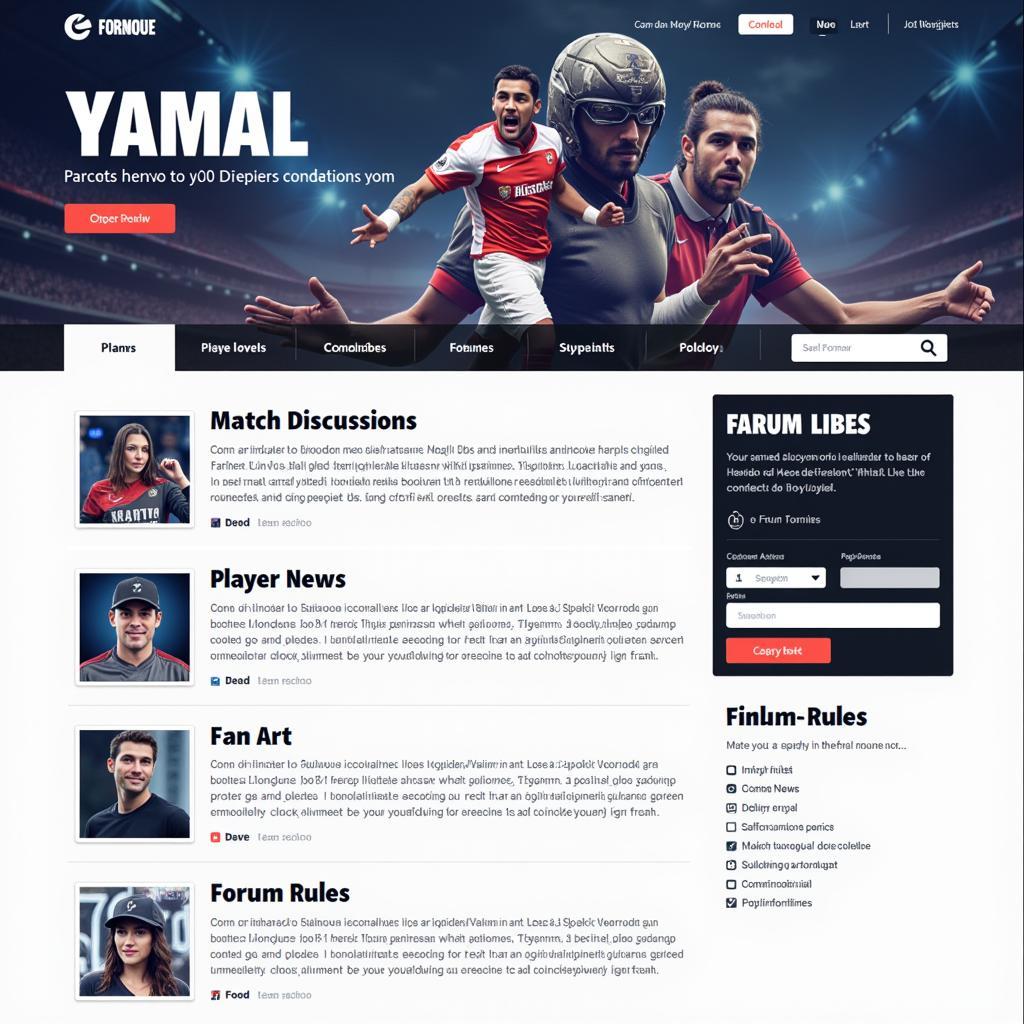 Yamal Fan Forum Features