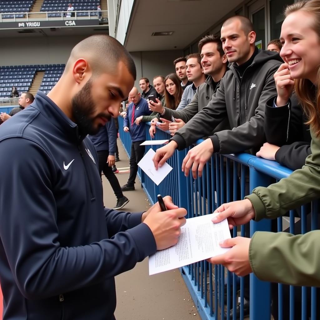 Yamal Interacts with Fans