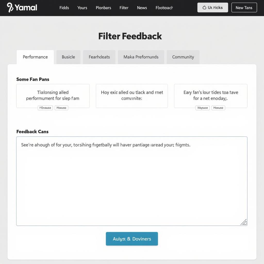 Yamal fan website filter feedback system