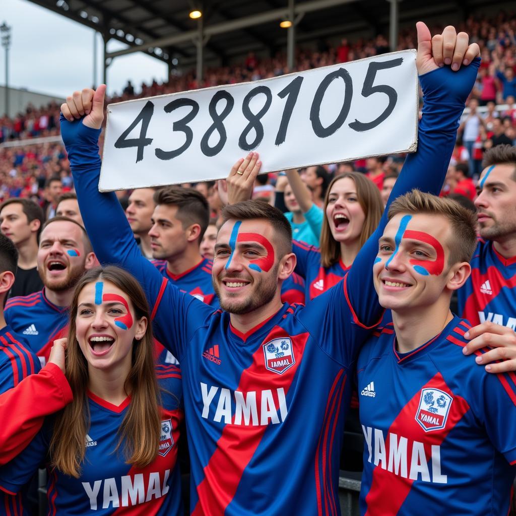 Yamal Fans Celebrating 4388105