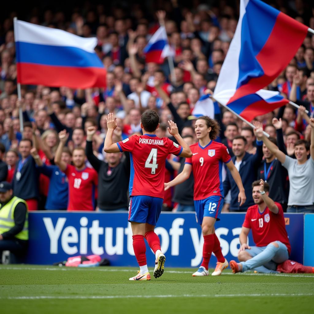 Yamal fans celebrating his goal