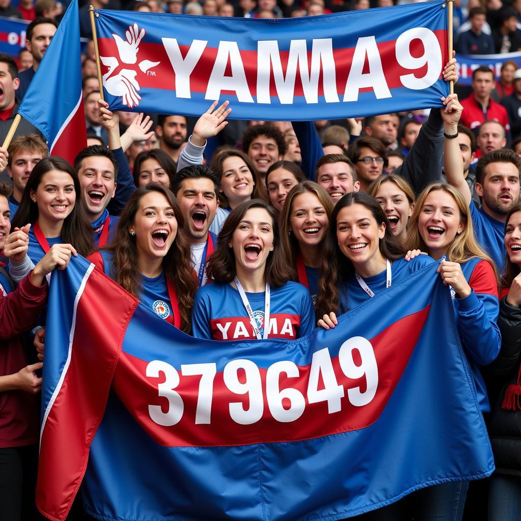 Yamal Fans Celebrating