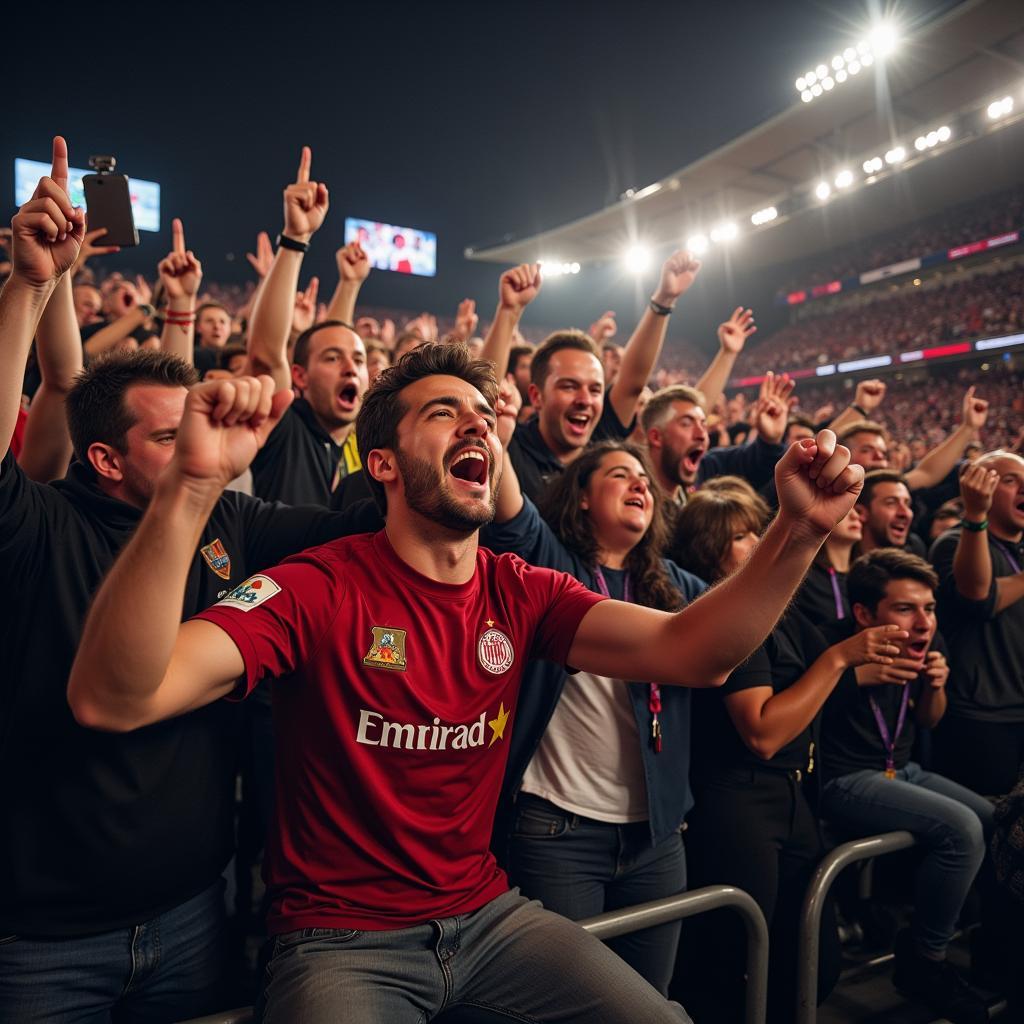 Yamal Fans Celebrating a Goal