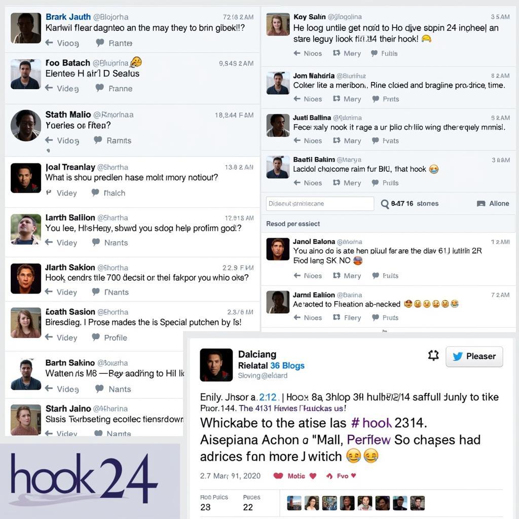 Fans discussing the meaning of "hook 24" on social media platforms