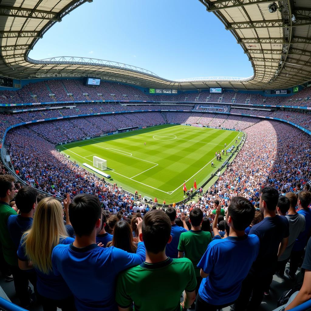 Yamal's fans wearing Mexico blue