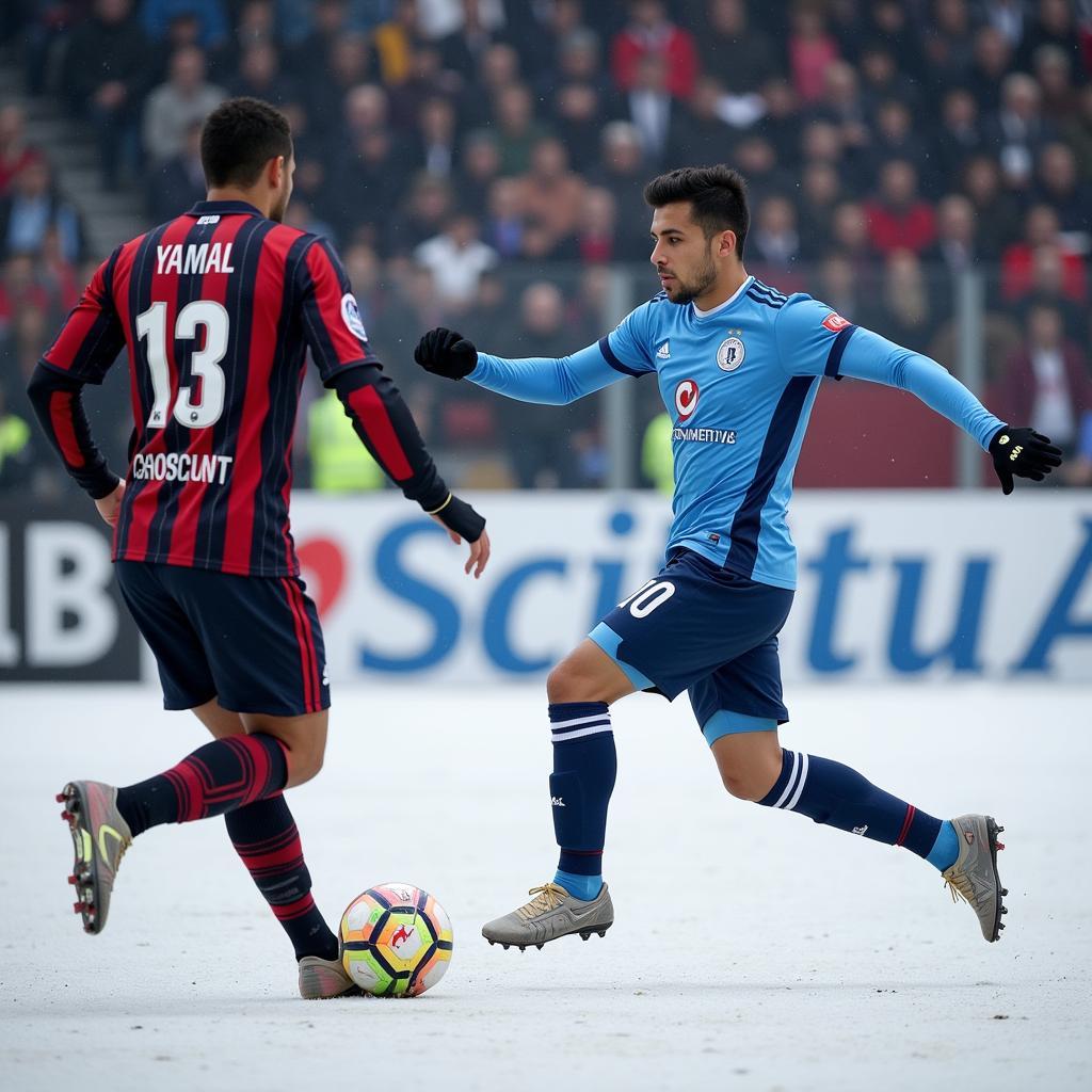 Yamal providing an assist during a February match.