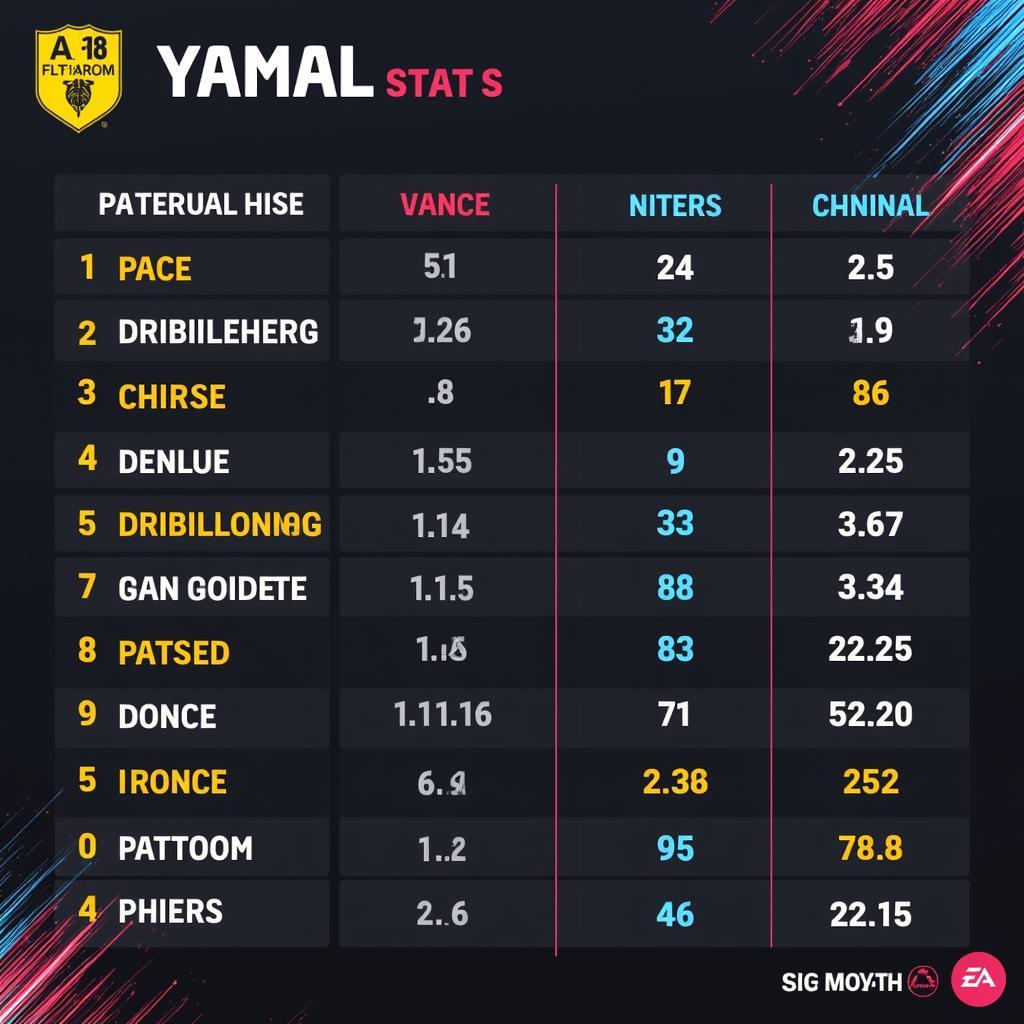 Yamal's FIFA Compare Stats