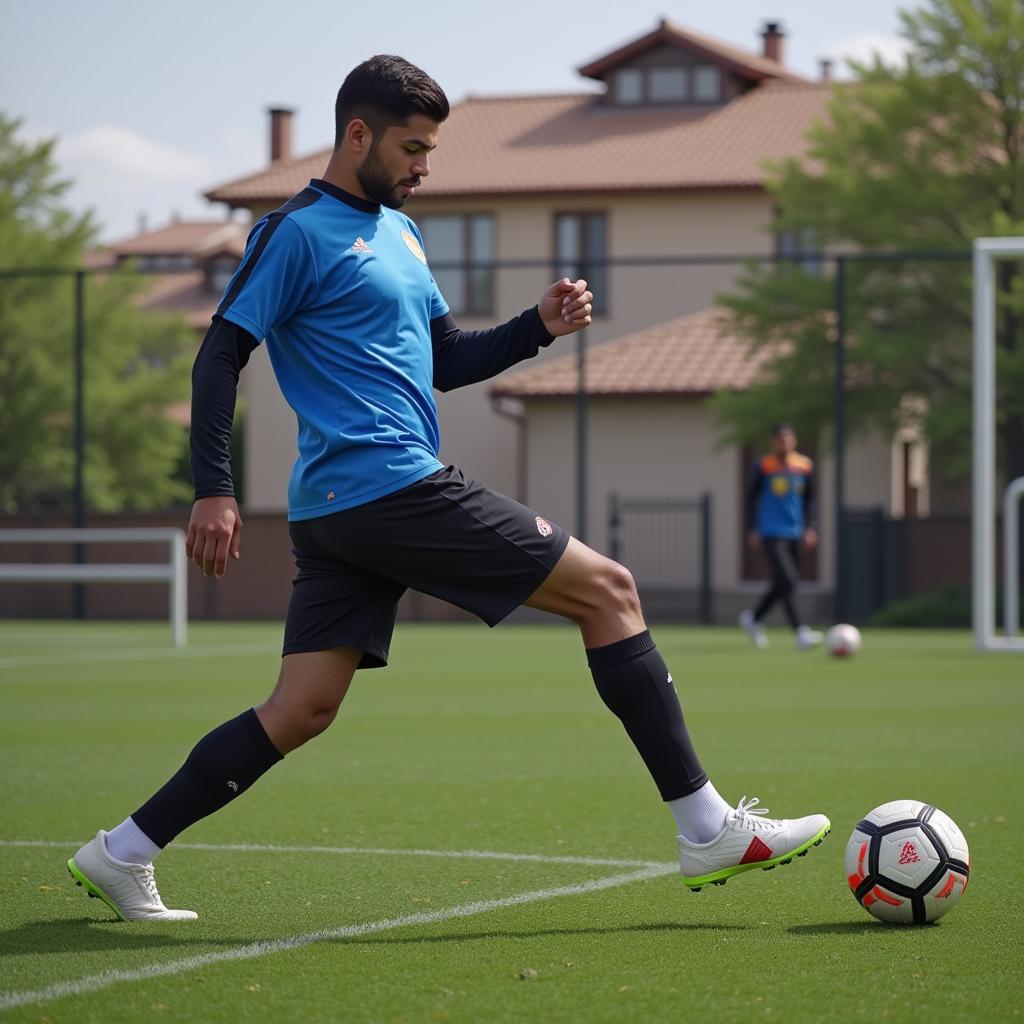 Yamal training with a football timer