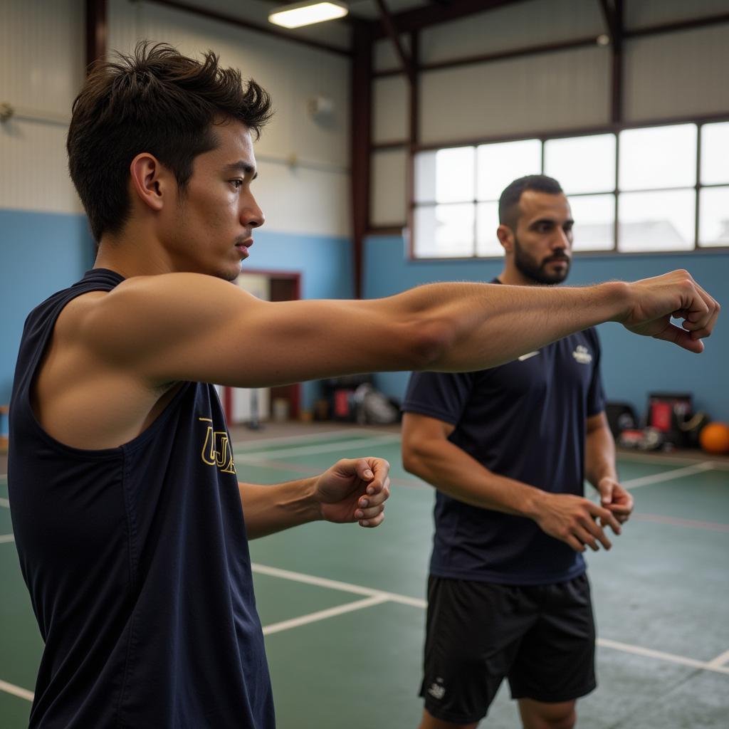 Yamal rigorously training on the field, highlighting his discipline and commitment to reaching and maintaining a level m performance.