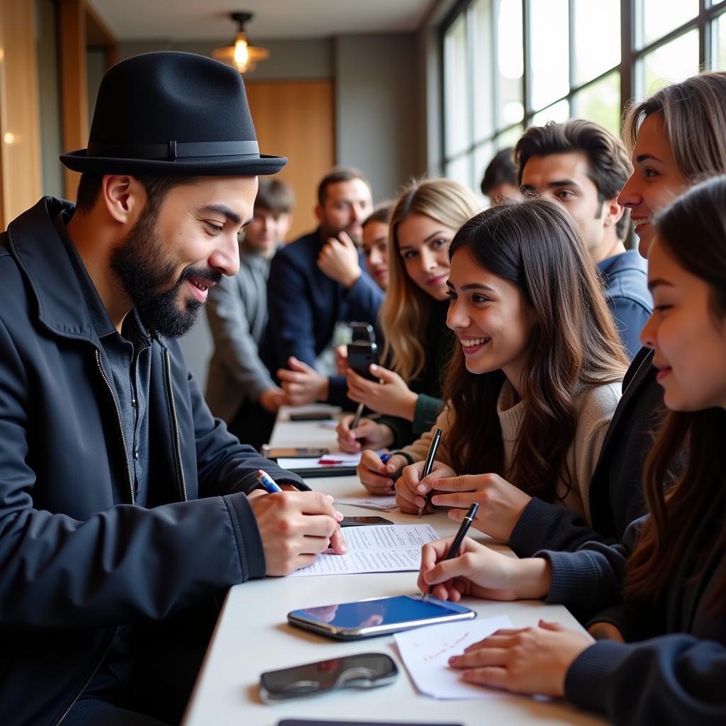 Yamal Interacting with Fans