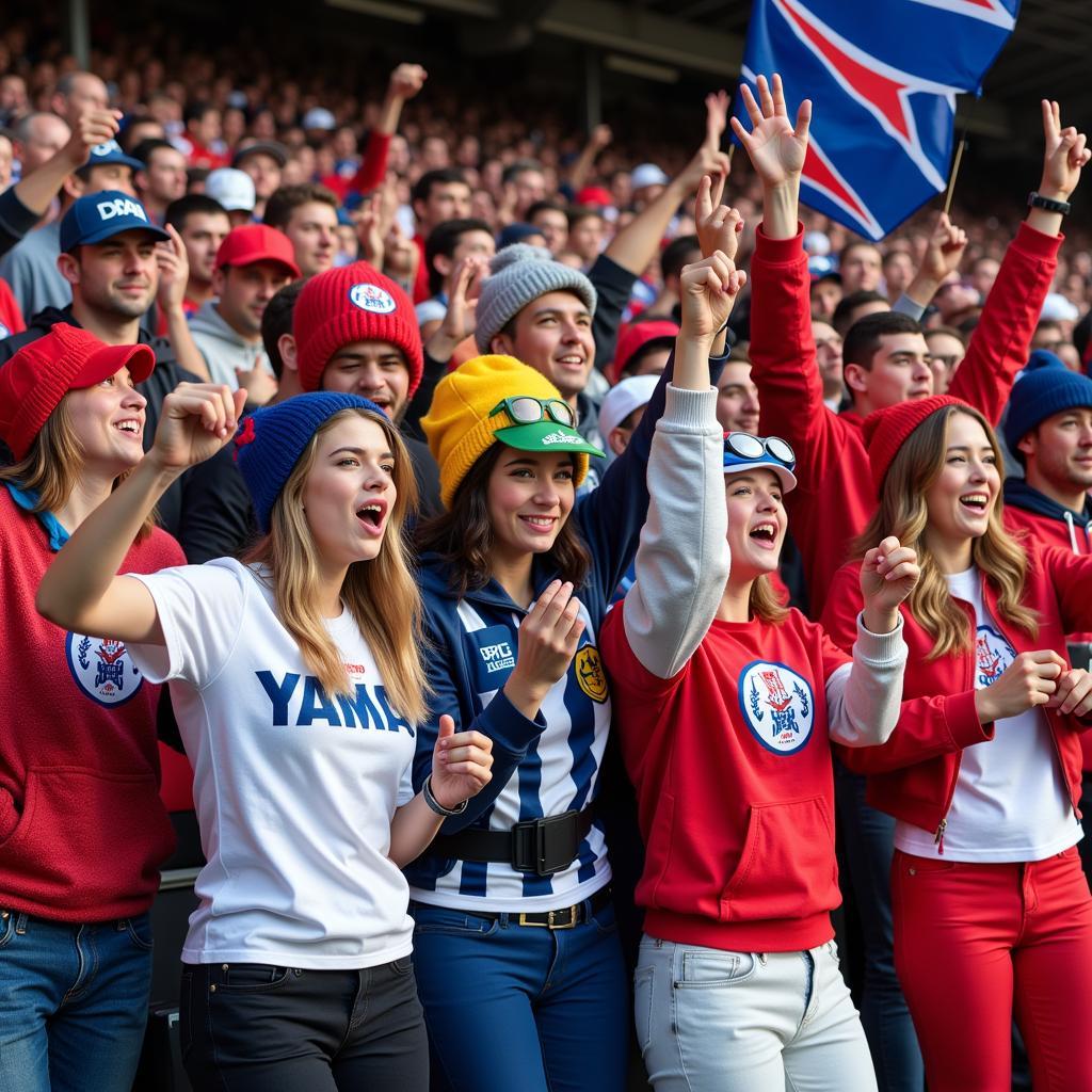 Yamal Fans in Kang Costumes